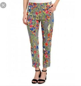 Attyre Pants 22W Floral Striped Multicolor